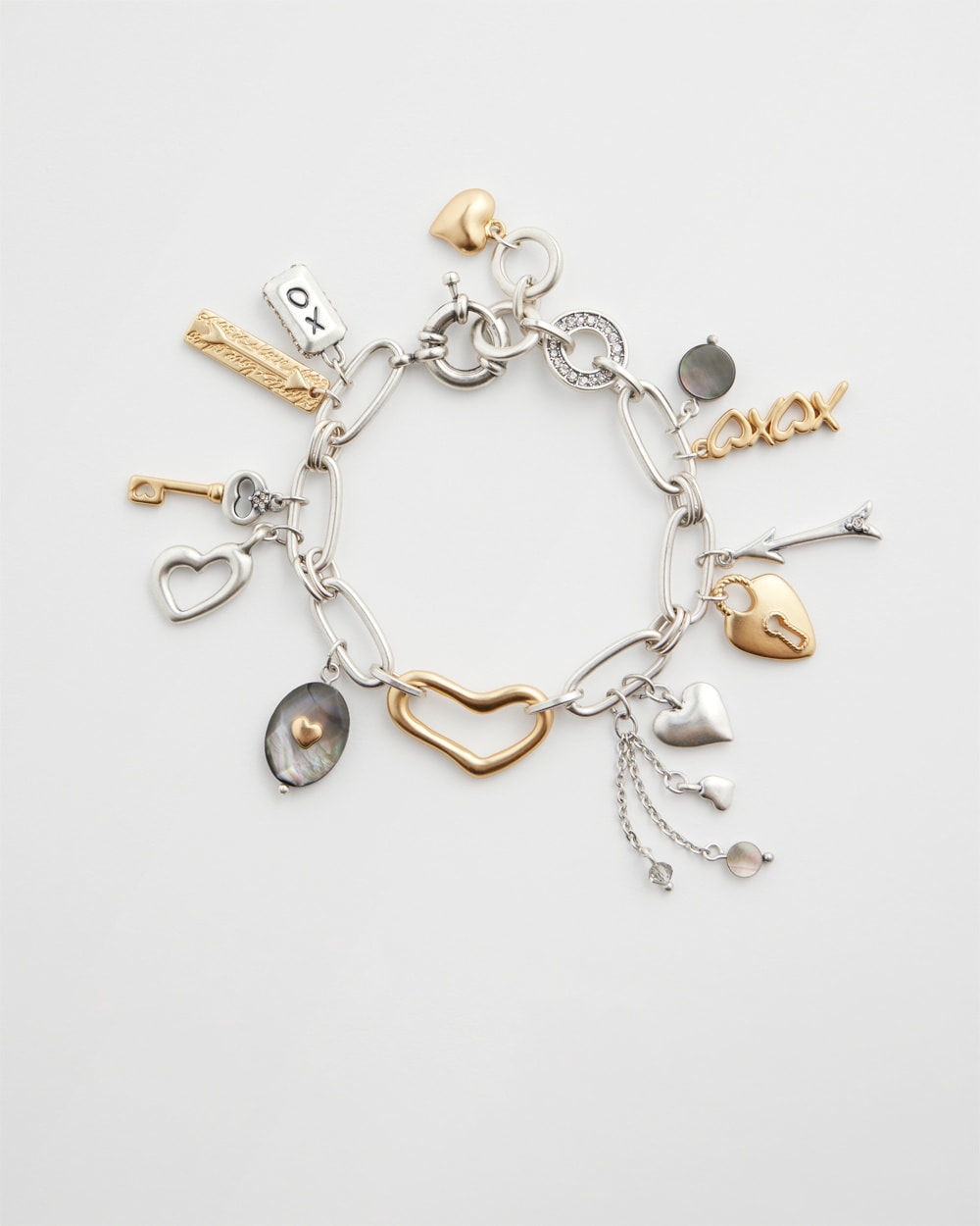 Chico's Online Exclusives | Valentine's Day Charm Bracelet Mixed Metals