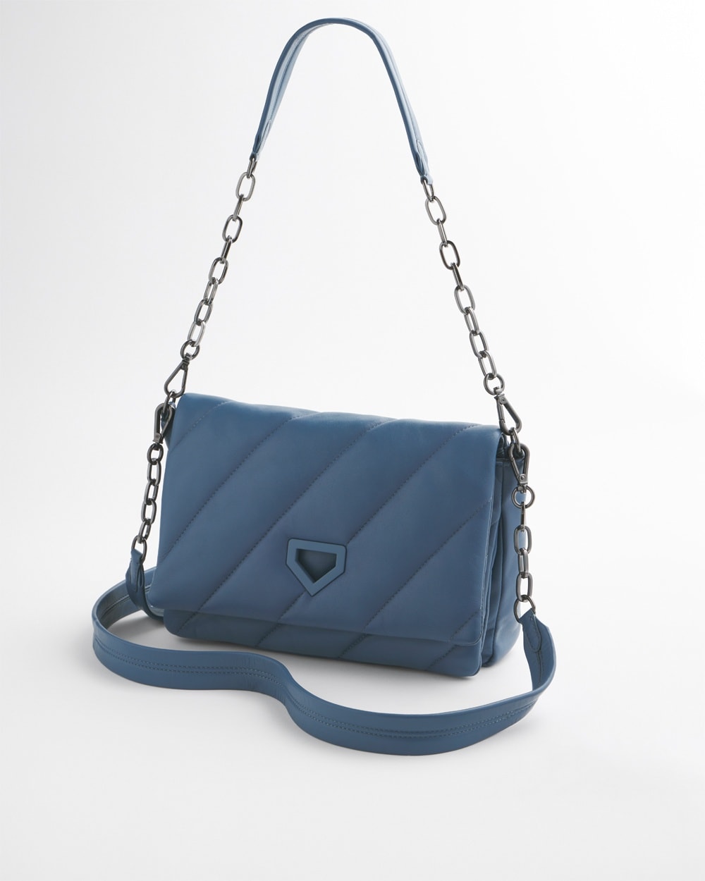 Chico's Eyewear | Blue Quilted Bag Blue Echo