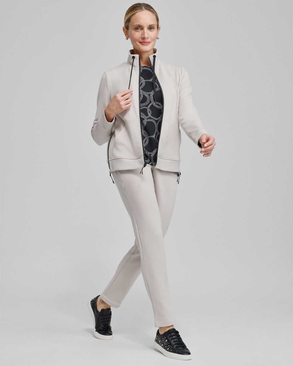 Chico's Jackets & Coats | Zenergy® Double Knit Jacket Smokey Taupe