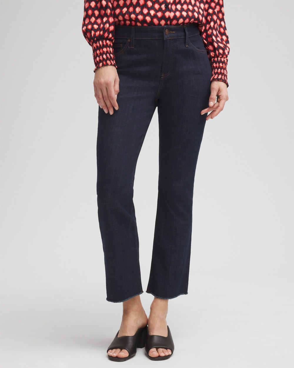 Chico's Jeans & Denim | Girlfriend Fray Hem Kick Flare Jeans Cork Rinse