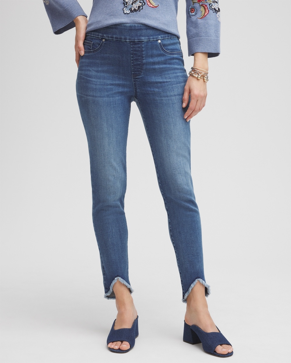 Chico's Jeans & Denim | Tulip Hem Pull-on Ankle Jeggings Inverness Indigo