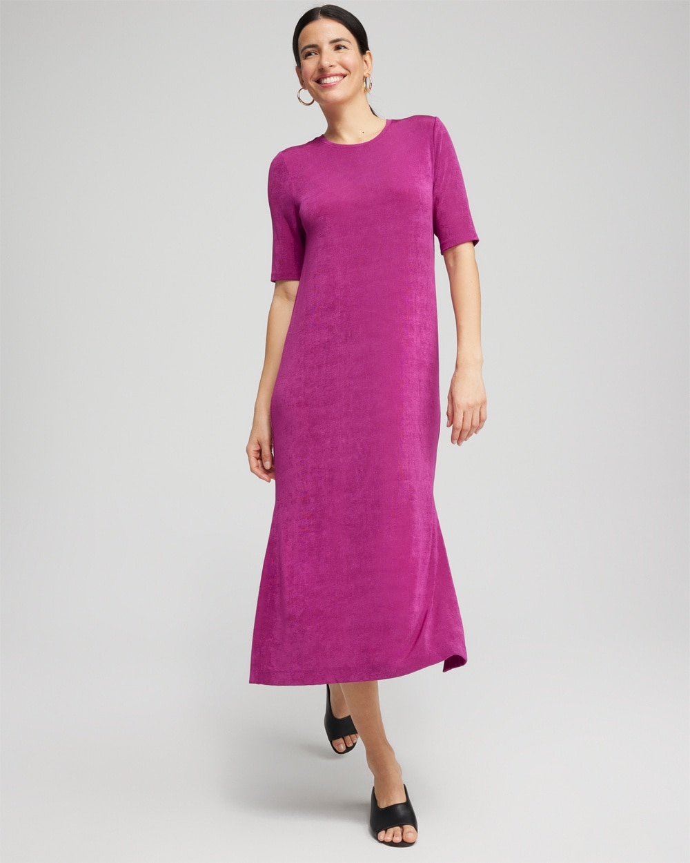 Chico's Dresses & Skirts | Travelers™ Side Slit Maxi Dress Fresh Plum