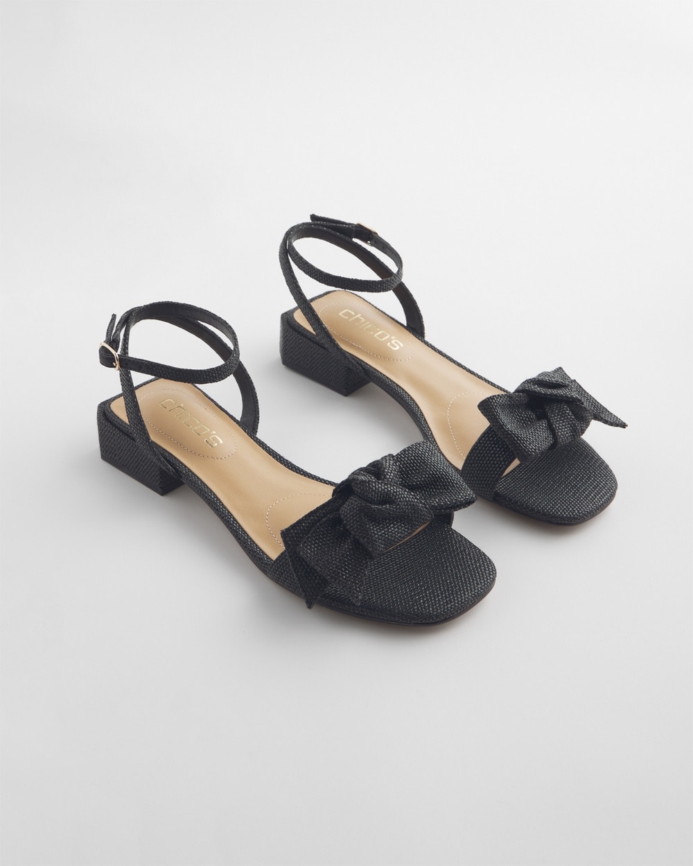 Chico's Ponchos & Ruanas | Raffia Sandals Black