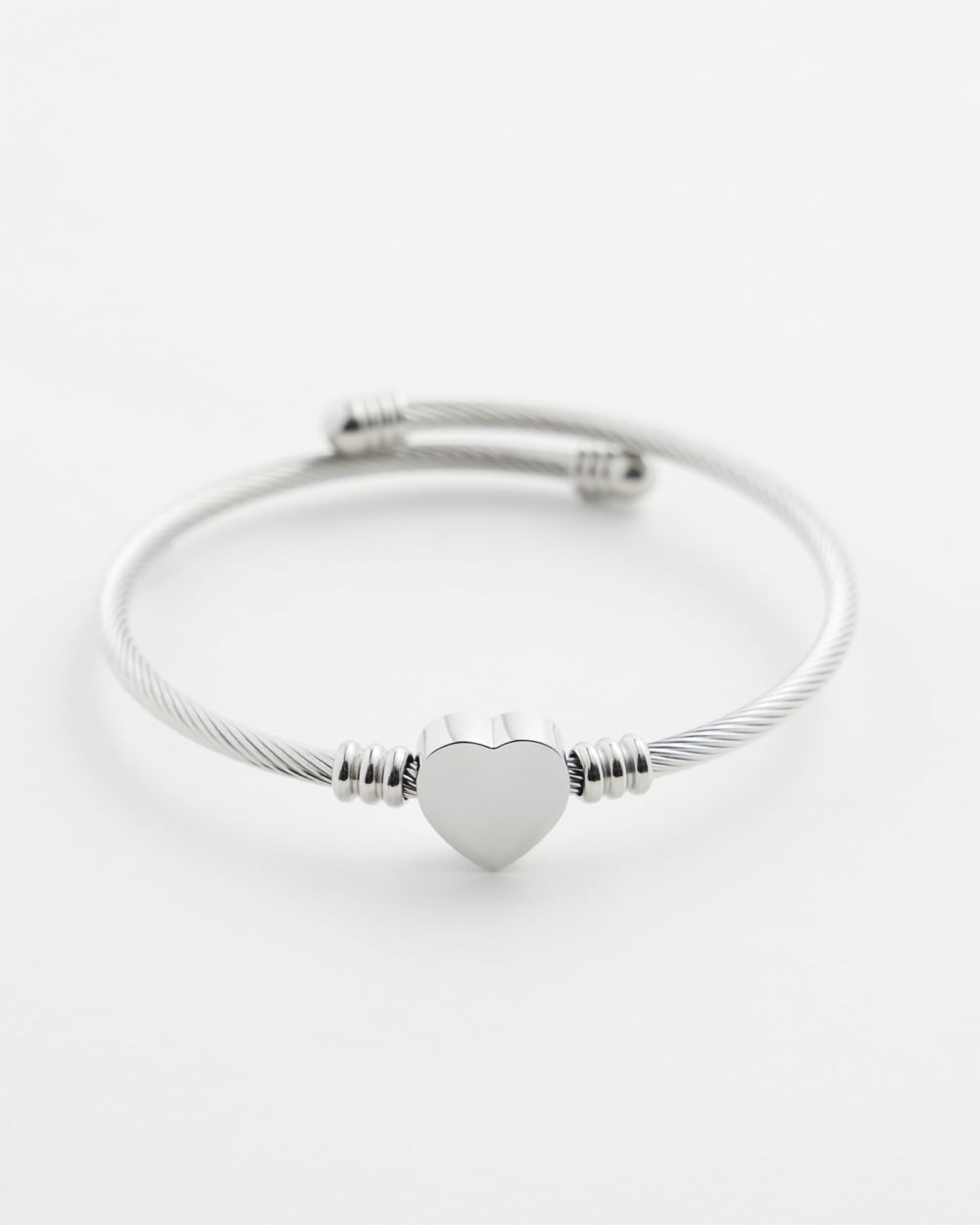 Chico's | Tone Heart Cuff Bracelet Silver