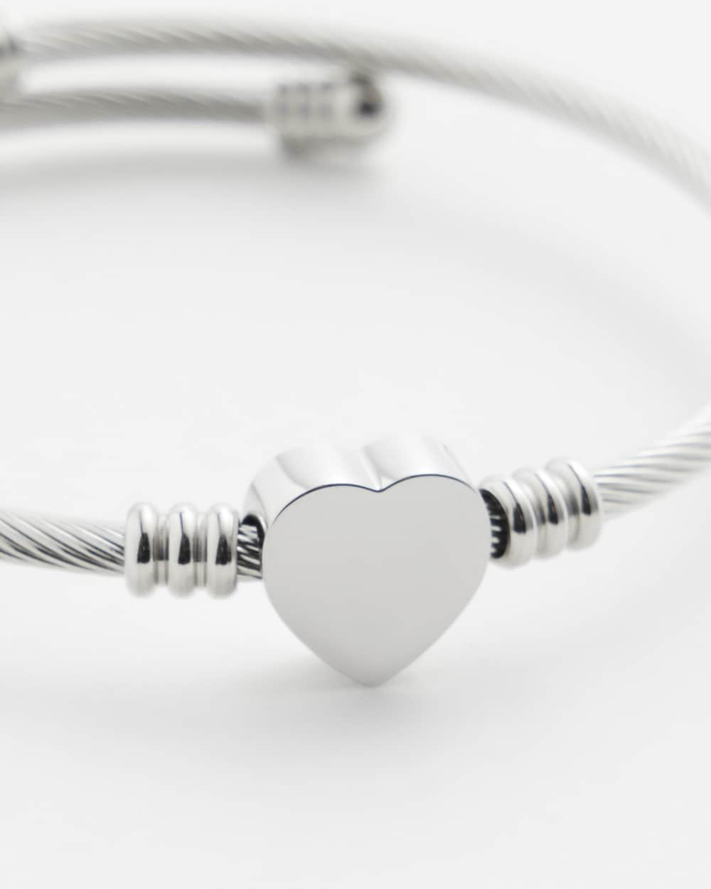 Chico's | Tone Heart Cuff Bracelet Silver