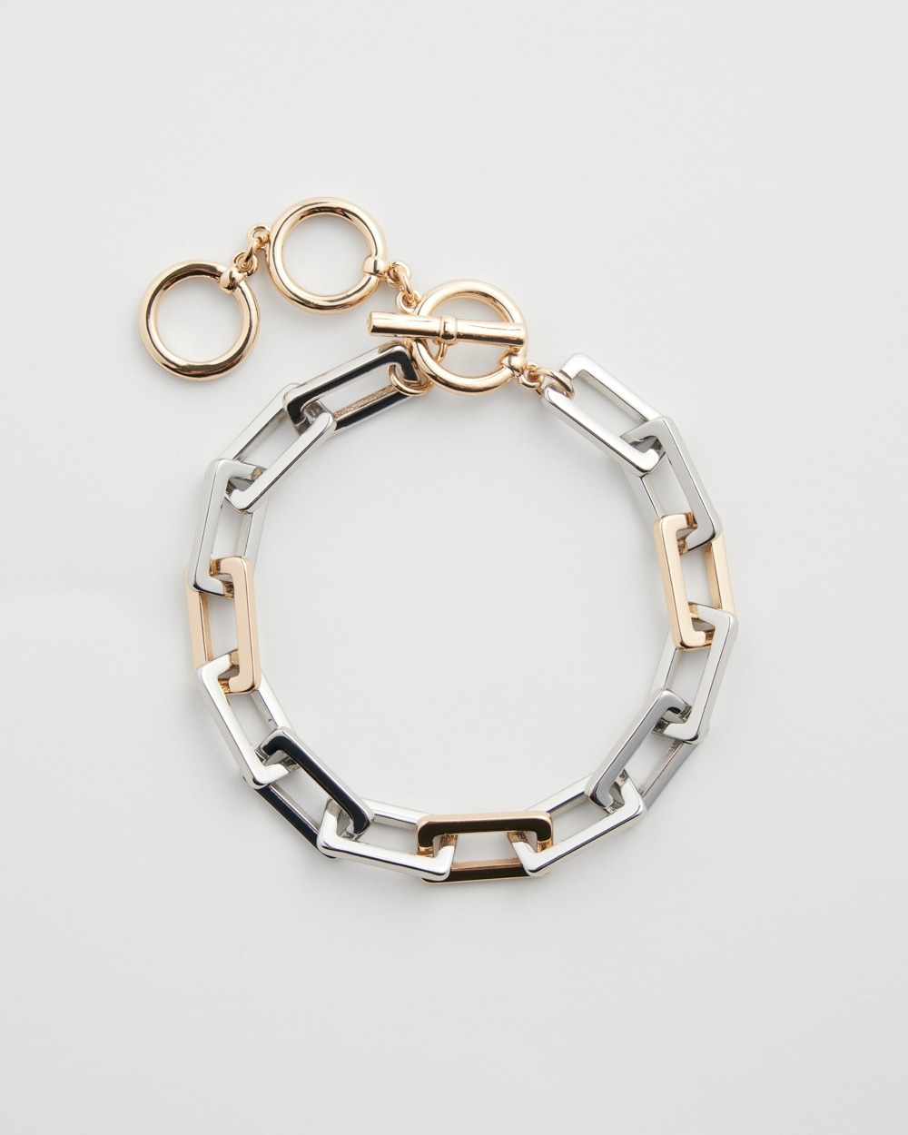 Chico's | Mixed Metal Square Link Bracelet Mixed Metals