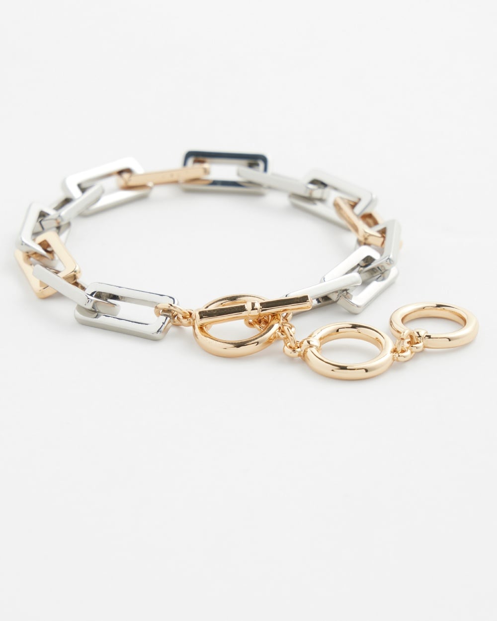 Chico's | Mixed Metal Square Link Bracelet Mixed Metals