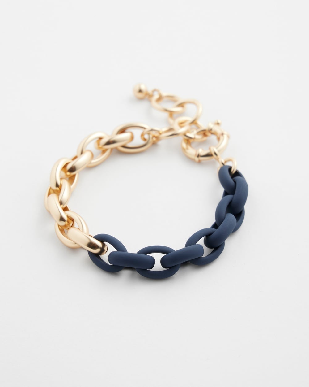 Chico's | & Gold Tone Link Bracelet Navy