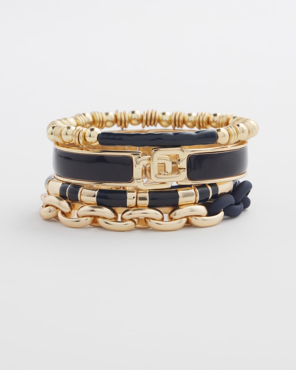 Chico's | & Gold Tone Link Bracelet Navy