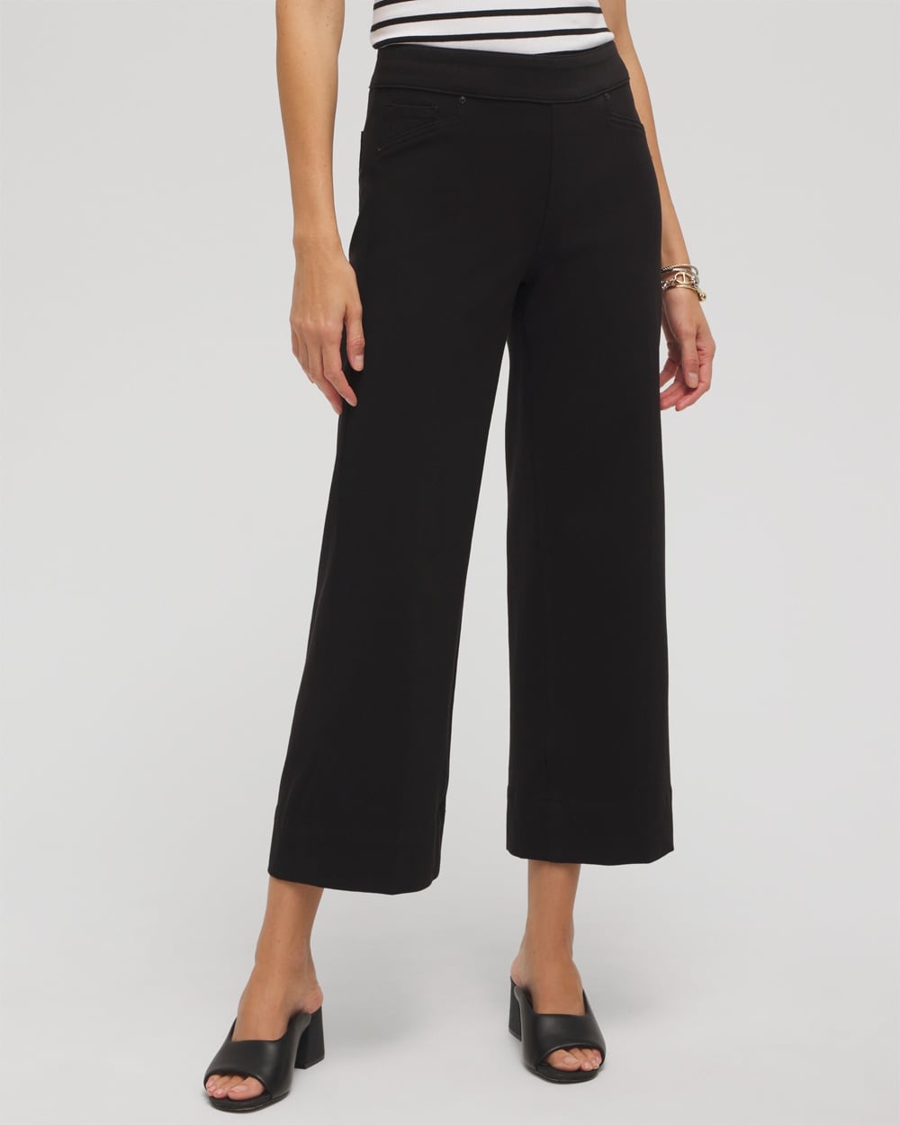 Chico's Jeans & Denim | Travelers Wide Leg Crops Black