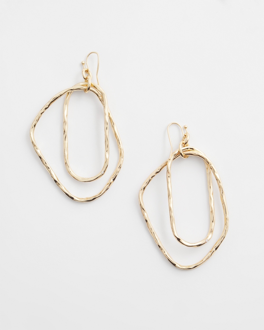 Chico's | Tone Textured Drop Earrings Gold