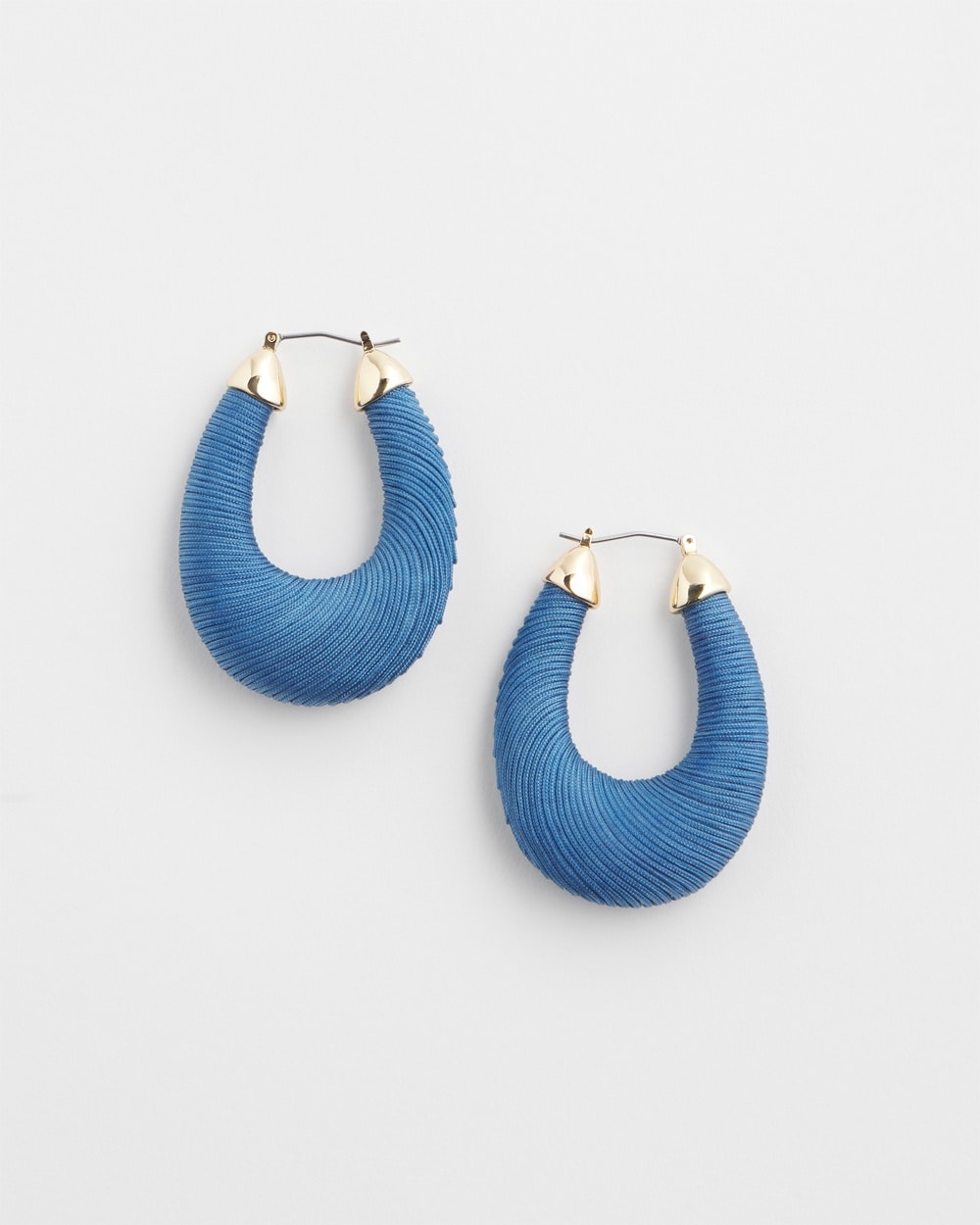 Chico's | Blue Thread Wrapped Hoops French Blue