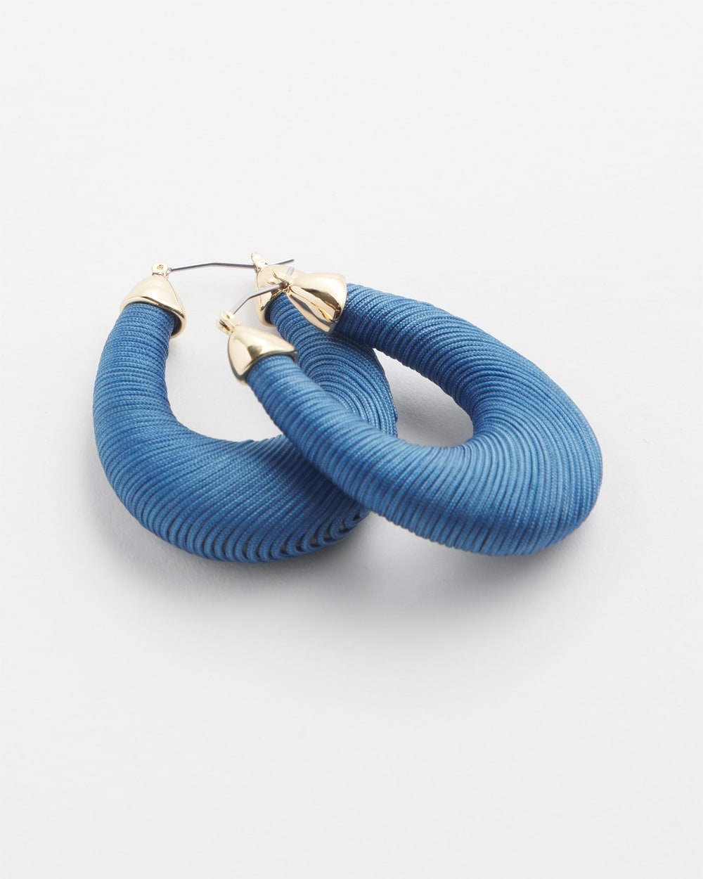 Chico's | Blue Thread Wrapped Hoops French Blue