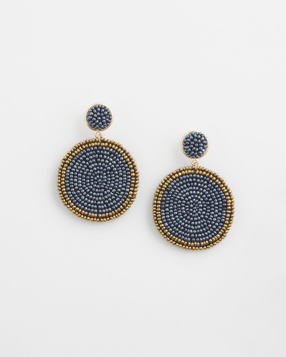 Chico's | Seed Bead Drop Earrings Navy Blue