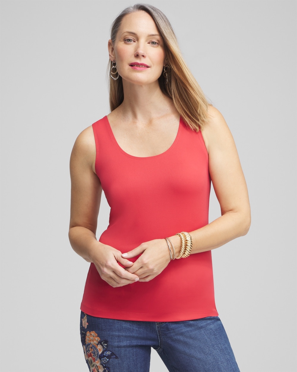 Chico's Tops | Microfiber Tank Ginger Rose