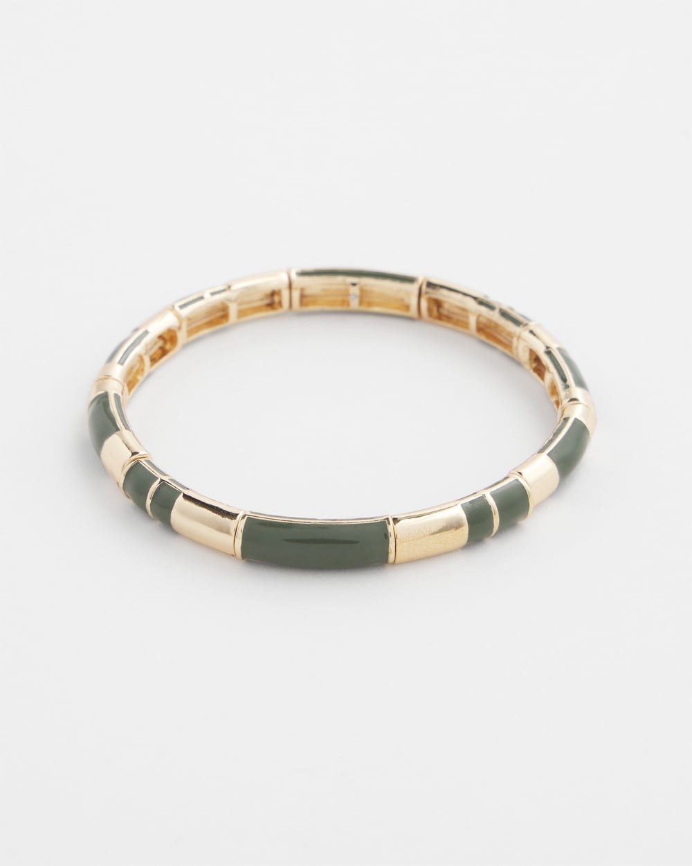 Chico's | Enamel Stretch Bracelet Olive