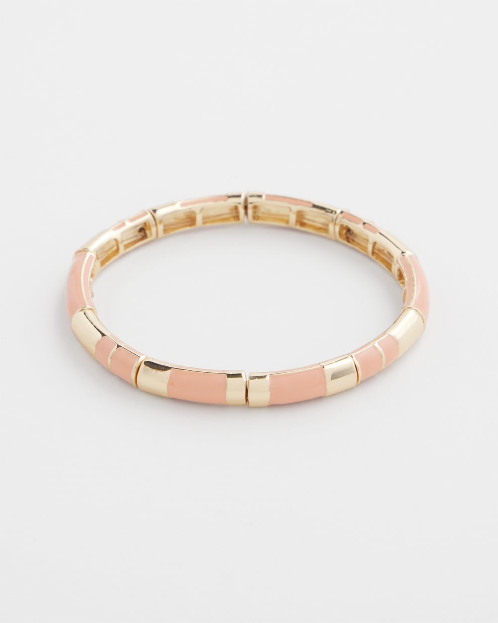 Chico's | Pink Enamel Stretch Bracelet Pink Clay