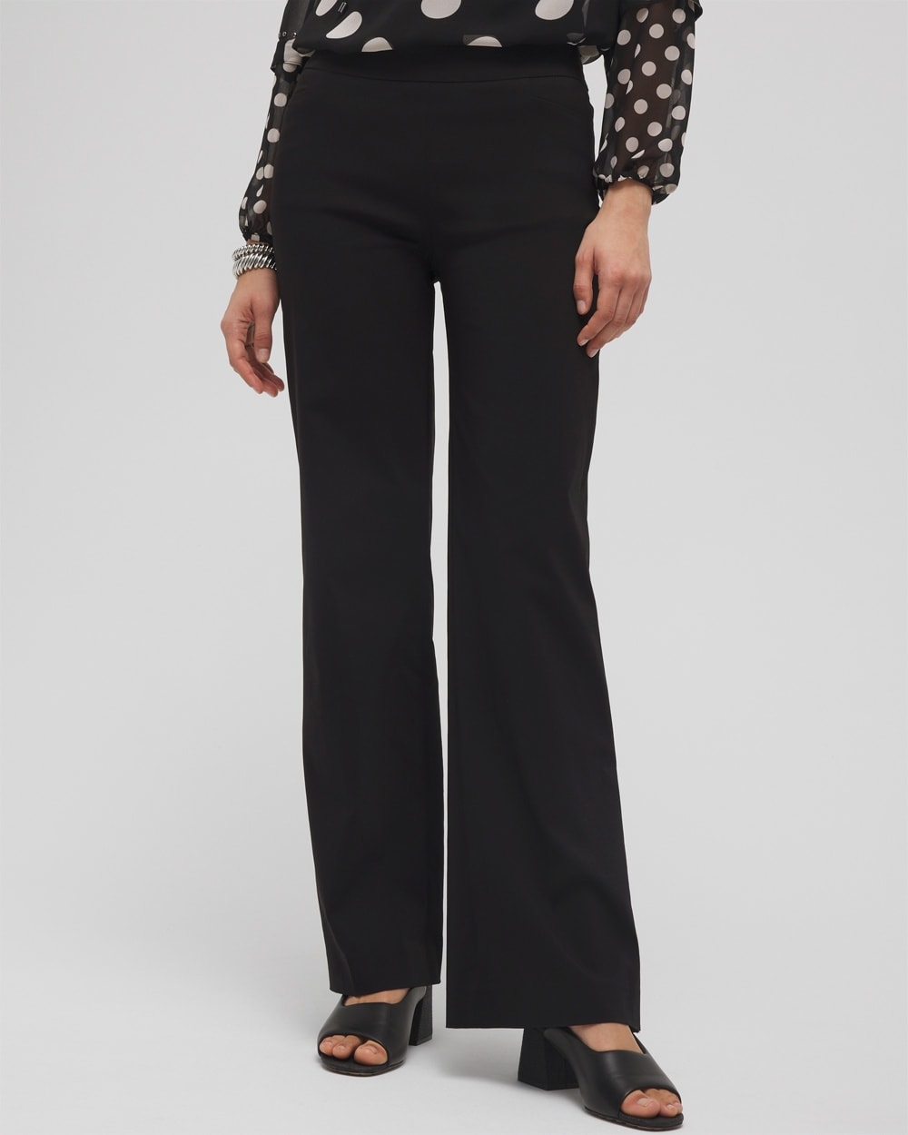 Chico's Jackets | Petite Brigitte Wide Leg Pants Black